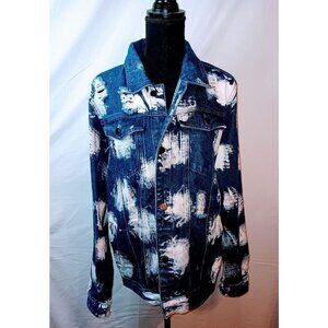 Distressed Slim Denim Jacket For Men's